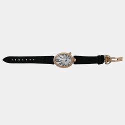 Pre Owned Breguet Reine De Naples 8918br/58/964 Automatic White Diamonds 18k Rose Gold Women's Wristwatch 29 mm