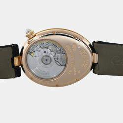 Pre Owned Breguet Reine De Naples 8918br/58/964 Automatic White Diamonds 18k Rose Gold Women's Wristwatch 29 mm