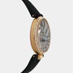 Pre Owned Breguet Reine De Naples 8918br/58/964 Automatic White Diamonds 18k Rose Gold Women's Wristwatch 29 mm