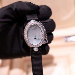 Pre Owned Breguet Reine de Naples 8929ZB High Model White Gold Diamond Automatic  Watch 33 mm