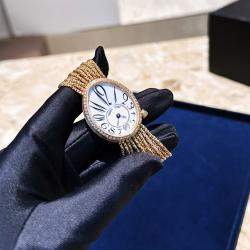 مملوكة مسبقًا Breguet Reine de Naples 8918BA/58/J39/D00D Rose Gold Diamond Automatic Watch 36.5 x 28.45 mm
