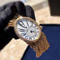 مملوكة مسبقًا Breguet Reine de Naples 8918BA/58/J39/D00D Rose Gold Diamond Automatic Watch 36.5 x 28.45 mm