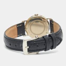 Pre Owned Breguet Silver 18K White Gold Leather Classique 8560 Women's Wristwatch 25.50 mm