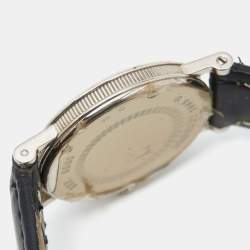 Pre Owned Breguet Silver 18K White Gold Leather Classique 8560 Women's Wristwatch 25.50 mm