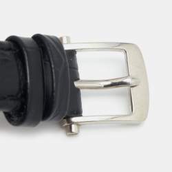 Pre Owned Breguet Silver 18K White Gold Leather Classique 8560 Women's Wristwatch 25.50 mm