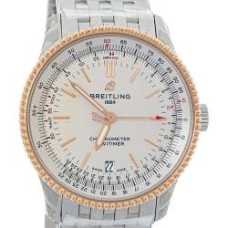 Breitling Cream 18K Rose Gold Stainless Steel Navitimer 1 U17325211G1A1 Men's Wristwatch 38 mm