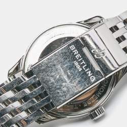 Pre Owned Breitling Silver Stainless Steel Navitimer A17395F41G1A1 Women's Wristwatch 35 mm