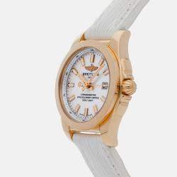 Breitling White Shell 18k Rose Gold Galactic H7234812/A791 Quartz Women's Wristwatch 29 mm