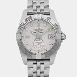 Breitling White Stainless Steel Galactic A37330 Automatic Men's Wristwatch 36 mm