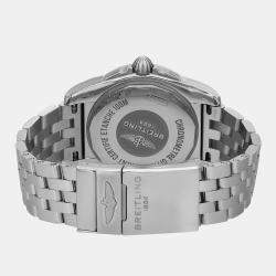 Breitling White Stainless Steel Galactic A37330 Automatic Men's Wristwatch 36 mm