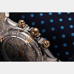 Breitling Customised White MOP Diamond 18K Yellow Gold Stainless Steel  B13356 Automatic Men's Wristwatch 43 mm