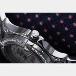 Breitling Customised White MOP 5.0CT Diamond Stainless Steel Colt A77380 Quartz Men's Wristwatch 33mm