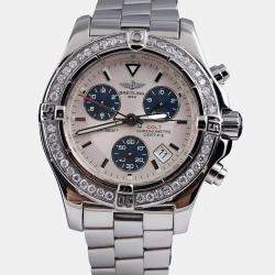 Breitling Customised Diamond Stainless Steel Colt A73380 Quartz Men's Wristwatch 41mm