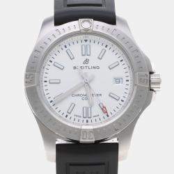 Pre Owned Breitling Colt A17313 Automatic White Stainless Steel Men's Wristwatch 44mm