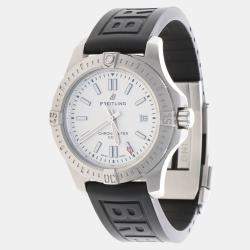 Pre Owned Breitling Colt A17313 Automatic White Stainless Steel Men's Wristwatch 44mm