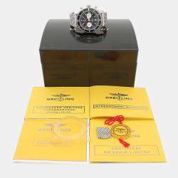 Pre Owned Breitling Superocean Heritage Chronograph A23320 Automatic Black Stainless Steel Men's Wristwatch 46mm