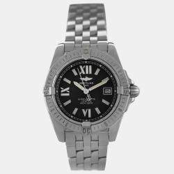 Pre Owned Breitling Cockpit Lady A71356 Quartz Black Stainless Steel Women's Wristwatch 32 mm