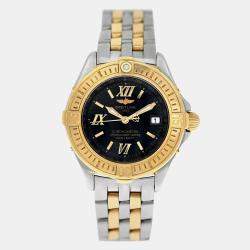Pre Owned Breitling Cockpit Lady D67365 Quartz Black 18k Yellow Gold Stainless Steel Women's Wristwatch 31 mm
