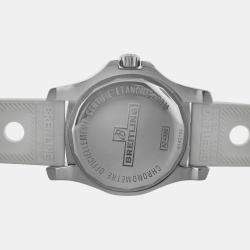Pre Owned Breitling Colt A74389 Quartz White Diamonds Stainless Steel Women's Wristwatch 36 mm