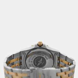 Pre Owned Breitling Galactic 30 C71340 Quartz White Yellow Gold Stainless Steel Women's Wristwatch 30 mm
