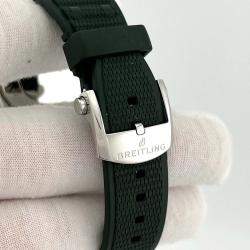 Pre Owned Breitling Super Chronomat U17356 Automatic Green diamonds 18k Rose Gold Stainless Steel Women's Wristwatch 38 mm