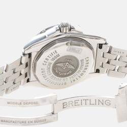 Pre Owned Breitling Cockpit Lady A71356 Quartz White Diamonds Stainless Steel Women's Wristwatch 32mm