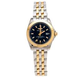 Breitling Black Gold Plated Stainless Steel Galactic 32 Sleek Edition Women's Wristwatch 32mm