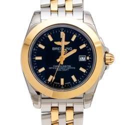Breitling Black Gold Plated Stainless Steel Galactic 32 Sleek Edition Women's Wristwatch 32mm