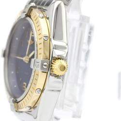 Pre Owned Breitling Blue 18K Yellow Gold And Stainless Steel Wings D67050 Quartz Women's Wristwatch 31 MM