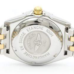 Pre Owned Breitling Blue 18K Yellow Gold And Stainless Steel Wings D67050 Quartz Women's Wristwatch 31 MM