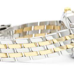 Pre Owned Breitling Blue 18K Yellow Gold And Stainless Steel Wings D67050 Quartz Women's Wristwatch 31 MM