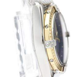 Pre Owned Breitling Blue 18K Yellow Gold And Stainless Steel Wings D67050 Quartz Women's Wristwatch 31 MM