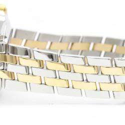 Pre Owned Breitling Blue 18K Yellow Gold And Stainless Steel Wings D67050 Quartz Women's Wristwatch 31 MM