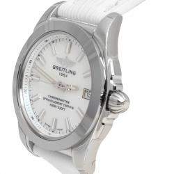 Breitling MOP Stainless Steel Leather Galactic W7433012/A779 Women's Wristwatch 36 MM