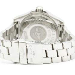 Pre Owned Breitling Black Stainless Steel Colt Oceane Quartz A77380 Women's Wristwatch 33 MM