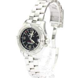 Pre Owned Breitling Black Stainless Steel Colt Oceane Quartz A77380 Women's Wristwatch 33 MM