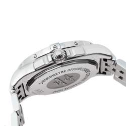 Breitling Black Stainless Steel Diamonds Galactic A37330 Men's Wristwatch 36 mm