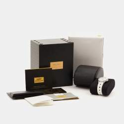 Pre Owned Breitling White Stainless Steel Rubber Superocean II A17312D2 Women's Wristwatch 36 mm