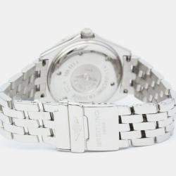 Pre Owned Breitling White 18k Yellow Gold And Stainless Steel Lady J D52065 Quartz Women's Wristwatch 30 mm