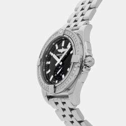 Breitling Black Stainless Steel Galactic A37330531B1A1 Automatic Women's Wristwatch 36 mm