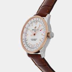 Breitling White Mother of Pearl  Stainless Steel Navitimer U17395211A1P2 Automatic Women's Wristwatch 35 mm