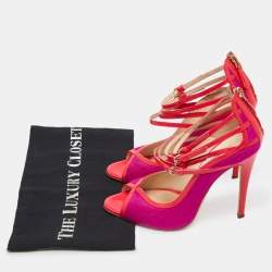 Brian Atwood Pink Calf Hair and Patent Leather Stellah Pumps Size 37.5