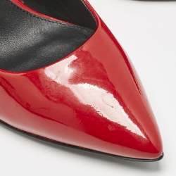 Brian Atwood Red Patent Leather Pointed Toe Pumps Size 39