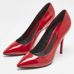 Brian Atwood Red Patent Leather Pointed Toe Pumps Size 39