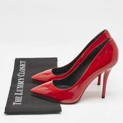 Brian Atwood Red Patent Leather Pointed Toe Pumps Size 39