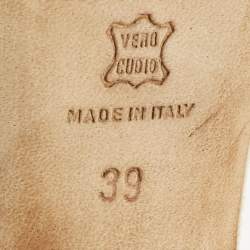 Pre Owned Brian Atwood Beige Cut Out Studded Suede Peep Toe Platform Sandals Size 39