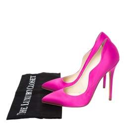 Brian Atwood Fuchsia Satin Besame Pumps Size 37