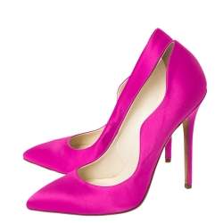 Brian Atwood Fuchsia Satin Besame Pumps Size 37