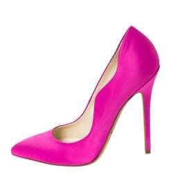 Brian Atwood Fuchsia Satin Besame Pumps Size 37