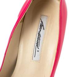 Brian Atwood Pink  Patent Leather Platform  Pumps Size 38.5